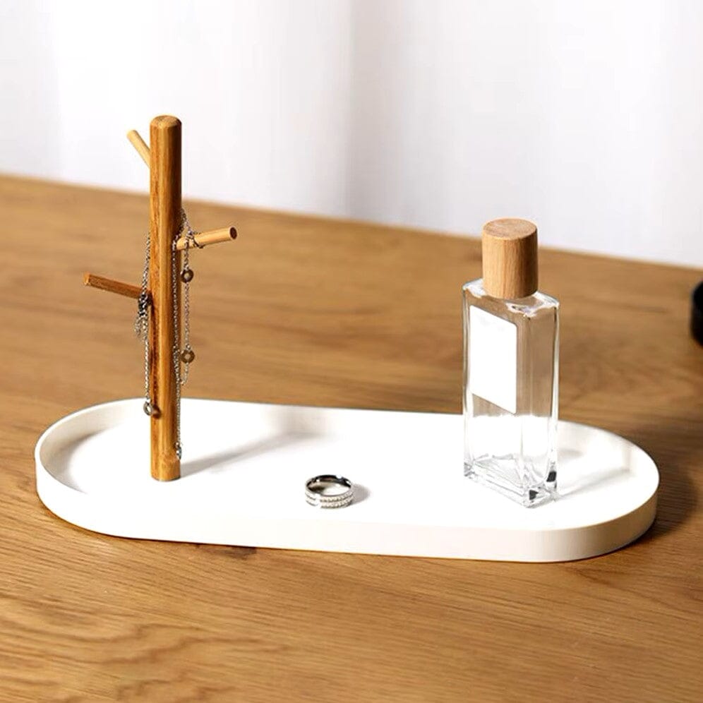 Rangement Clé - BranchOvalTray™ - Blanc - Casseto