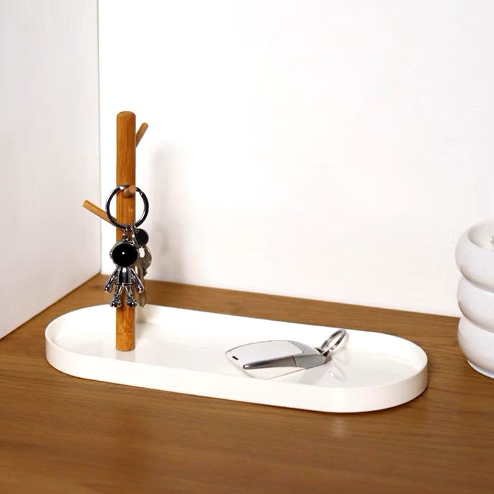 Rangement Clé - BranchOvalTray™ - Blanc - Casseto