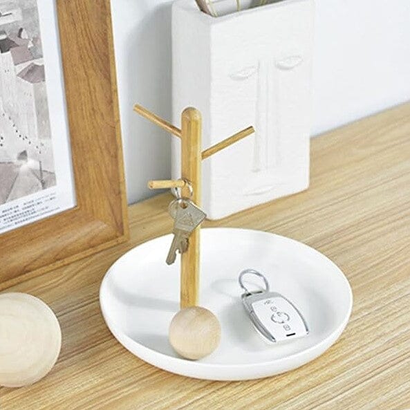 Rangement Clé - BranchRoundTray™ - Blanc - Casseto