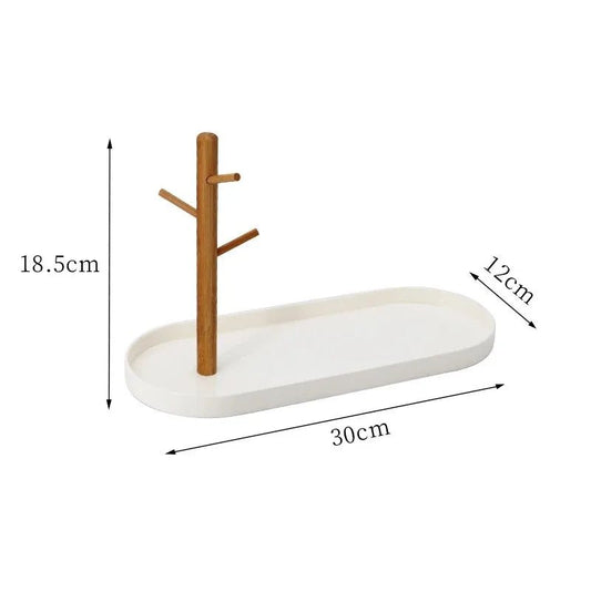 Rangement Clé - BranchOvalTray™ - Blanc - Casseto