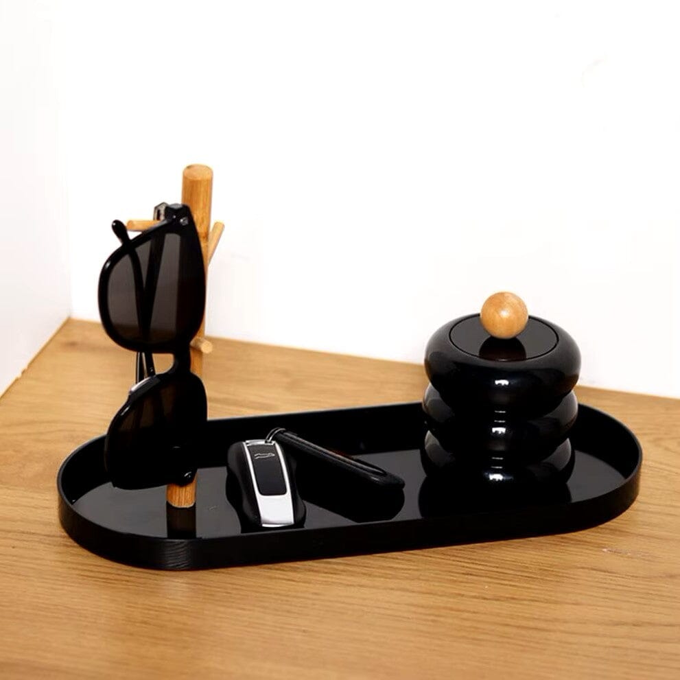 Rangement Clé - BranchOvalTray™ - Noir - Casseto