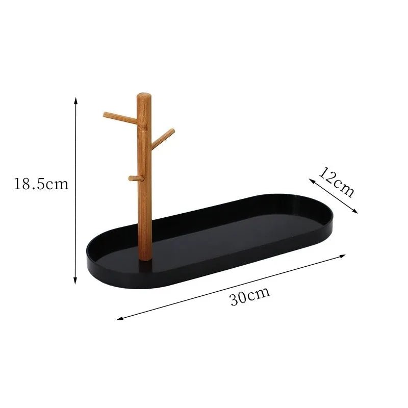 Rangement Clé - BranchOvalTray™ - Noir - Casseto