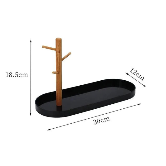 Rangement Clé - BranchOvalTray™ - Noir - Casseto