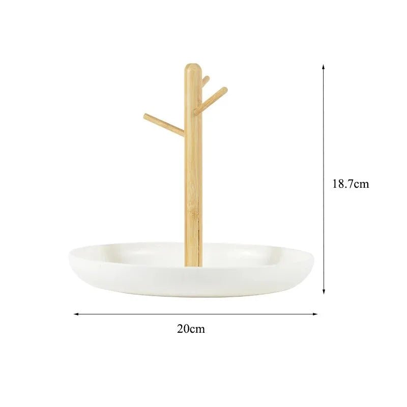 Rangement Clé - BranchRoundTray™ - Blanc - Casseto