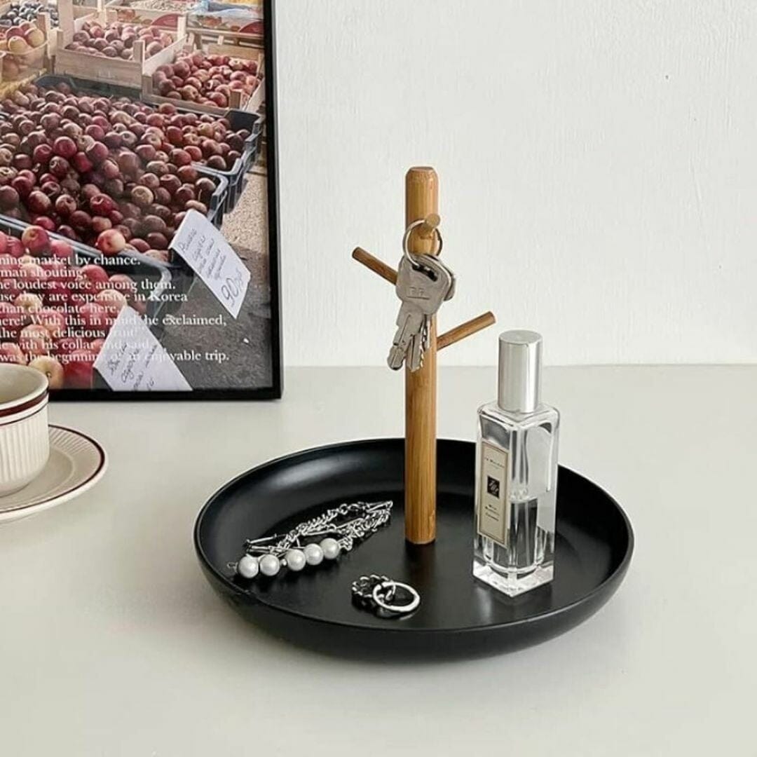 Rangement Clé - BranchRoundTray™ - Noir - Casseto